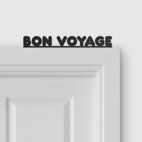 BON VOYAGE door topper and door tag