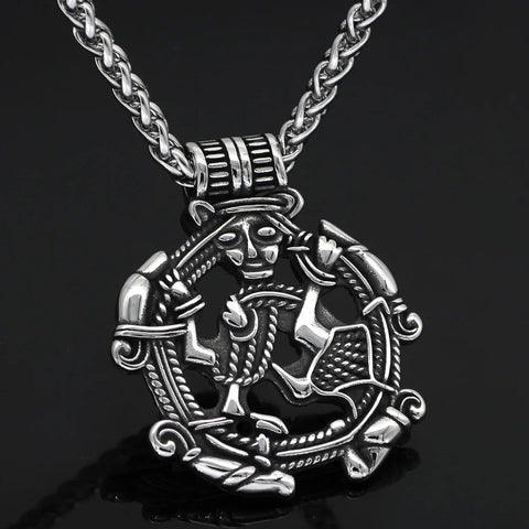 Borre Art Pagan Loki Necklace Amulet