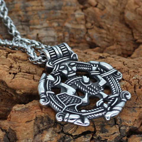 Borre Art Pagan Loki Necklace Amulet