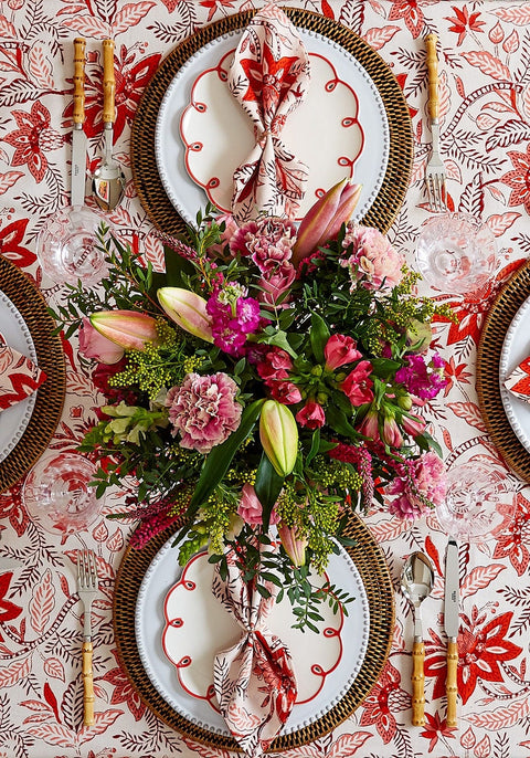 Bossa Nova Table Napkin Red - Set of 4