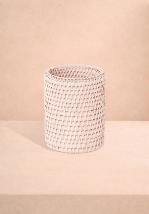 Savannah Rattan Bottle Holder - Pink