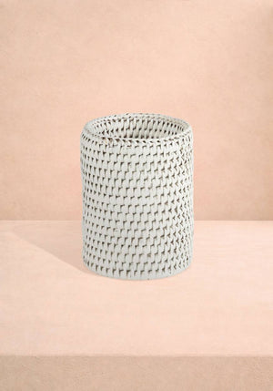 Savannah Rattan Bottle Holder - White