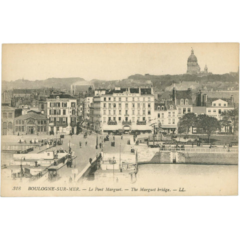 Boulogne - sur - Mer, France – Le Pont Marguet – The Marguet Bridge – Postcard Early 20th Century