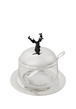 Bridgerton Deer Silver Jar and Spoon