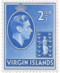 British Virgin Islands Stamp George VI 1943 2½ d Pence Seal of the colony