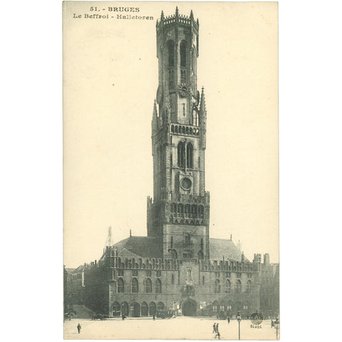 Bruges, Belgium – Belfry of Bruges Postcard Le Beffroi – Halletoren