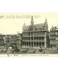 Brussels, Belgium – Maison du Roi and Flower Market, Grand Place – Postcard