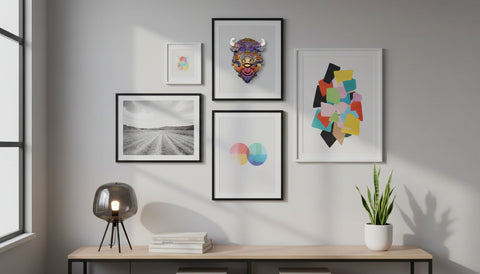 Rainbow Metallic Buffalo — Baroque Wall Art Ornament