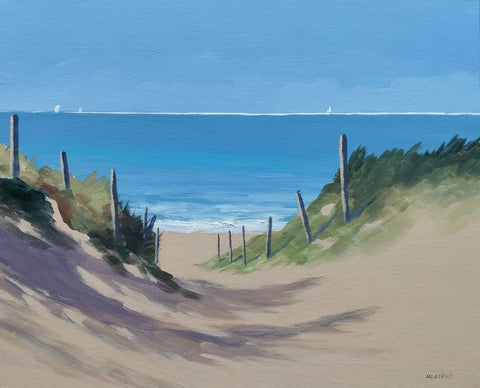 Nicolas Maillet (XX) - Île de Ré, quiétude - Tableau original signé Maillet