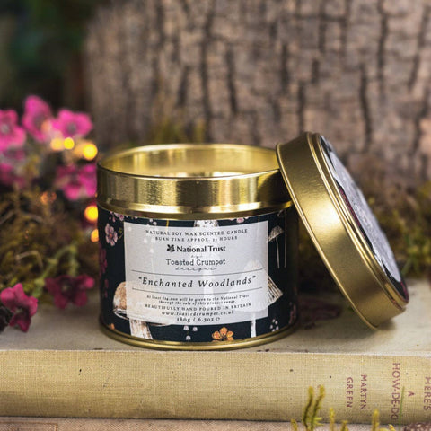 Enchanted Woodlands Candle in a Matt Gold Tin