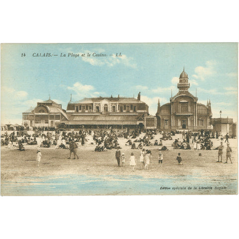 Calais, France – La Plage et le Casino Postcard Early 20th Century