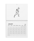 Oddly Inspired 2027 eclectic art wall calendar – January cross-bearing figure