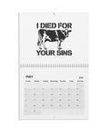Oddly Inspired 2027 eclectic art wall calendar – May cow stencil