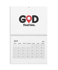 Oddly Inspired 2027 eclectic art wall calendar – July GOD find him graphic