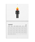 Oddly Inspired 2027 eclectic art wall calendar – August flame-headed icon