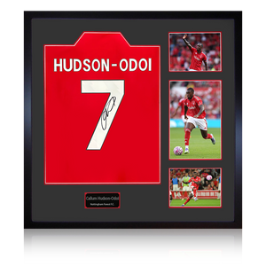 Callum Hudson-Odoi Signed Nottingham Forest Shirt Elite Frame