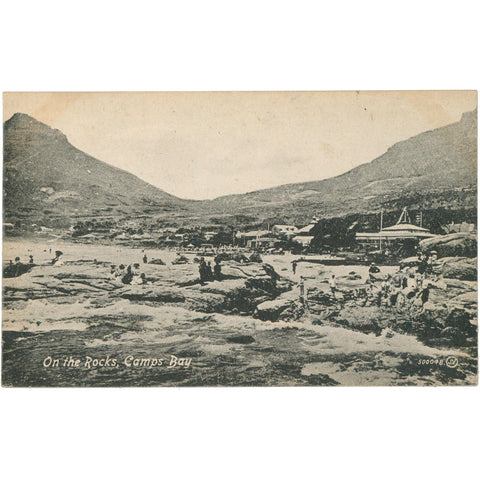 Camps Bay, South Africa On the Rocks –Early 20th Century Postcard