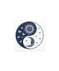 Celestial Balance white square matte car magnet with original sun-and-moon yin-yang emblem – front mockup 1 – ZIPZAPPA