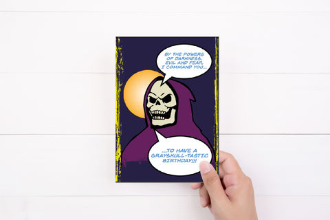 Skeletor Birthday Card | He-Man | Master of The Universe | Retro Greeting Card