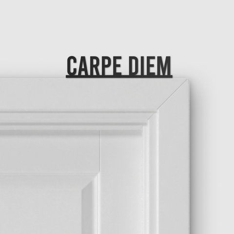 CARPE DIEM door topper and door tag