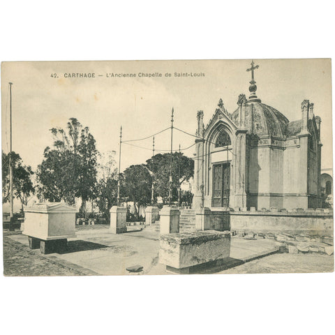 Carthage, Tunisia Postcard – L'Ancienne Chapelle de Saint - Louis, Early 20th Century
