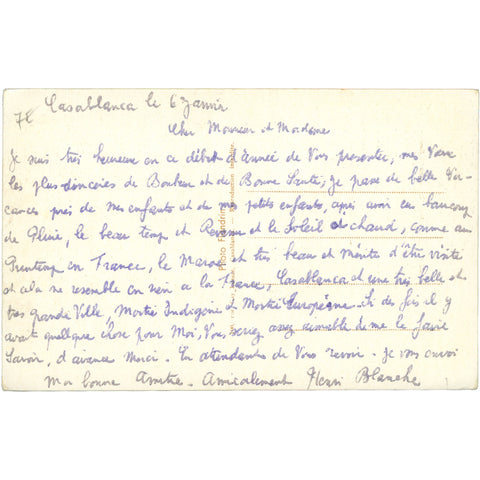 Casablanca, Morocco – La Ville Indigène Postcard, Early 20th Century