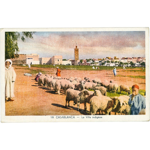 Casablanca, Morocco – La Ville Indigène Postcard, Early 20th Century