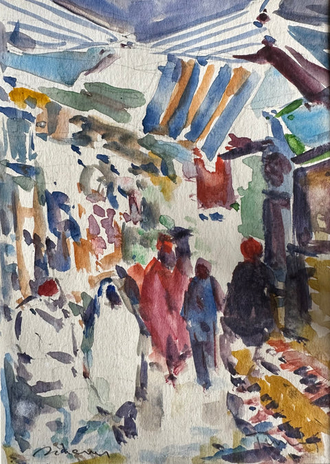 Schems Eddine Sahraoui (1948) - Promenade dans le souk