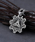 Celtic Knot & Rune Cog Necklace