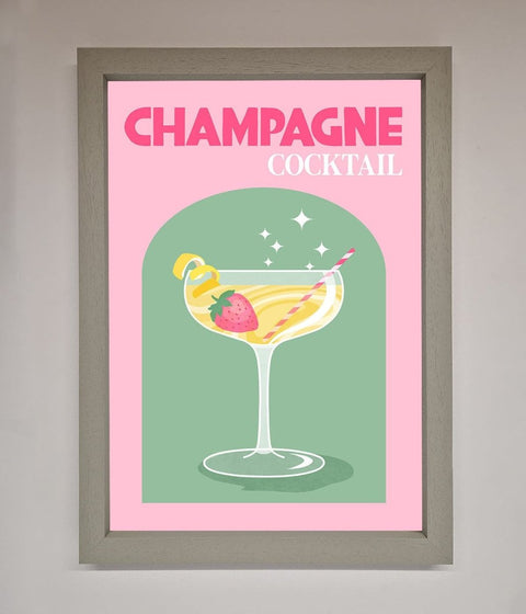 Champagne Cocktail Framed Poster