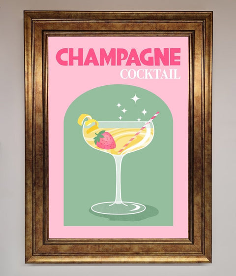 Champagne Cocktail Framed Poster