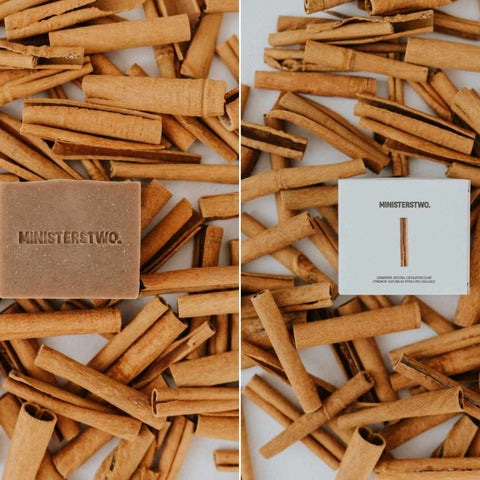 CINNAMON: Natural Exfoliating Soap Bar 100g