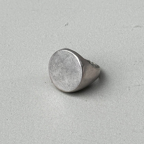 Circle Silver Signet Ring