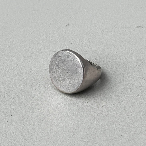 Circle Silver Signet Ring