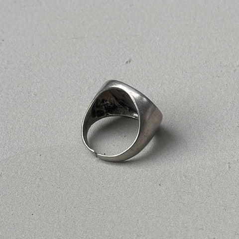 Circle Silver Signet Ring