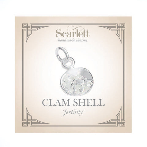 Clam Shell & Crab Silver Charm