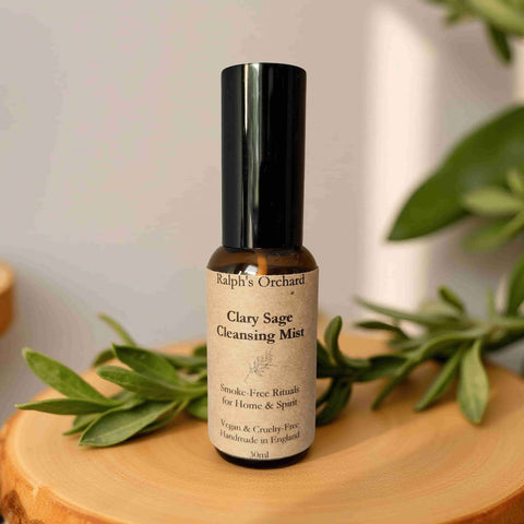 Brume purifiante à la sauge sclarée - Spray d'ambiance naturel sans fumée (30 ml)