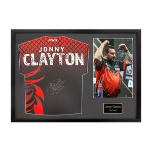 Jonny Clayton Signed Shirt Classic Frame