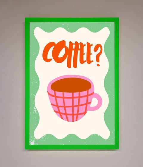 Coffee Pink Mug Framed Wall Art