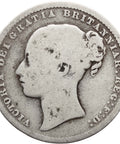 Coin 1871 Shilling Victoria Queen Great Britain Silver British