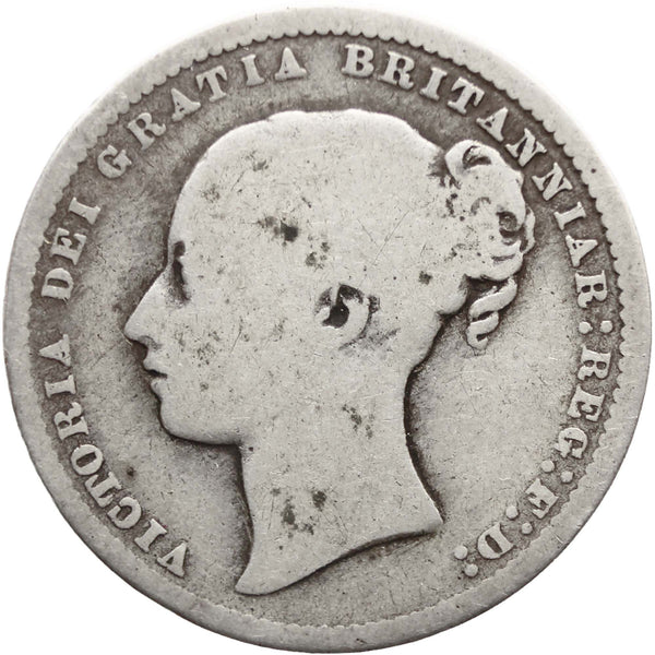 Coin 1871 Shilling Victoria Queen Great Britain Silver British