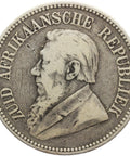 Coin South Africa 1896 2 1/2 Shilling ZAR Paul Kruger silver