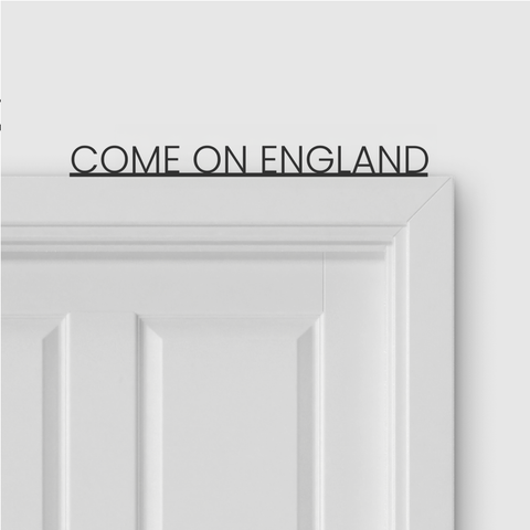 COME ON ENGLAND door topper and door tag