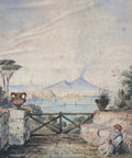Consalvo Carelli (1818 - 1900), Attributed to - Napoli da Posillipo