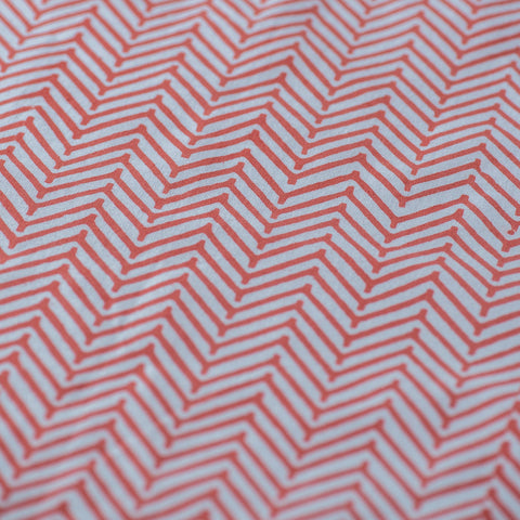 CHEVRON CORAL set of 6 cotton napkins