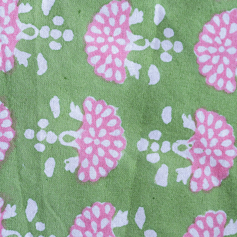 NEW FAN YEABRIDGE GREEN hand block printed tablecloth