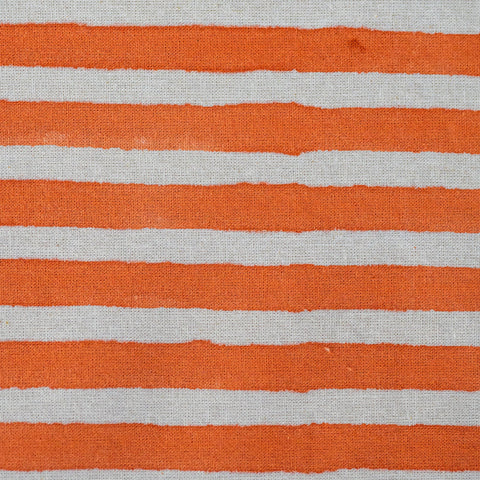 NEW RUFFLE STRIPE APRICOT hand block printed tablecloth