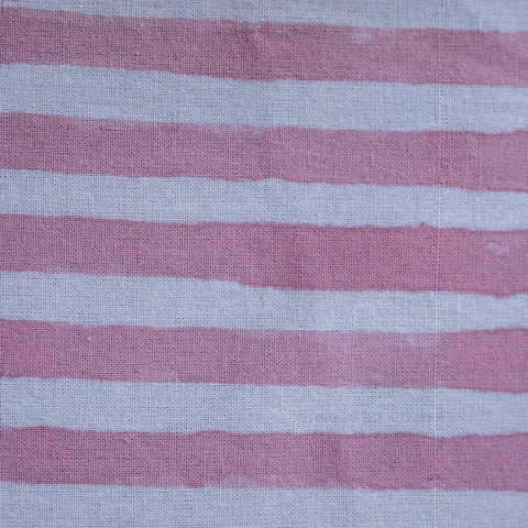 NEW RUFFLE STRIPE BLUSH hand block printed tablecloth