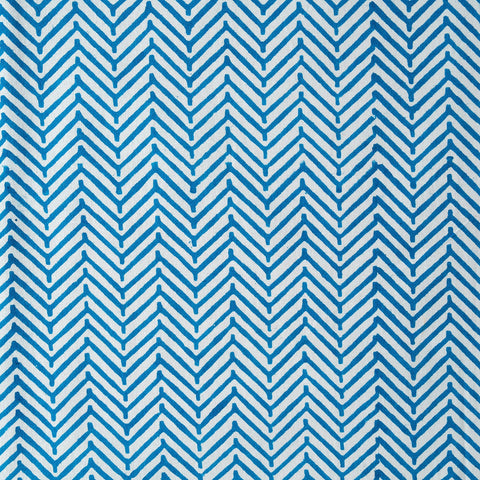 CHEVRON COBALT set of 6 cotton napkins