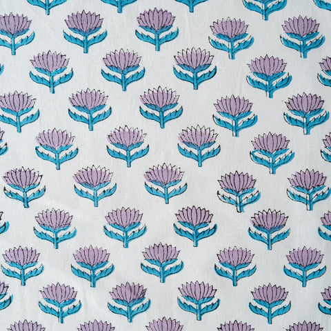 LOTUS FLOWER LILAC set of 6 cotton napkins